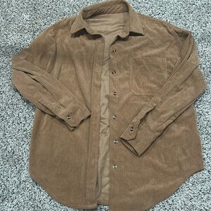 Women Corduroy Shirts Casual Long Sleeve Button Down Blouses Top